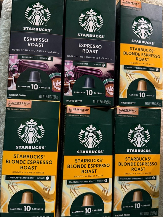 Starbucks Other - Starbucks Blonde & Dark Roast Capsule Varieties - 6 boxes!
